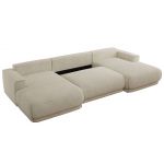 Narożnik RINA U - uniwersalny - kremowy, struktura