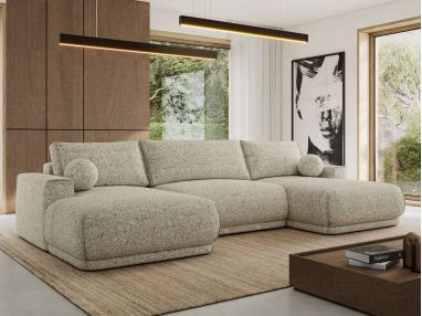 Narożnik RINA U - uniwersalny - beżowy, struktura