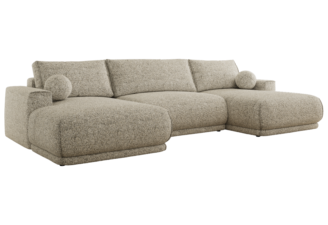 Narożnik RINA U - uniwersalny - beżowy, struktura