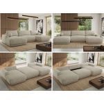 Narożnik RINA U - uniwersalny - beżowy, struktura