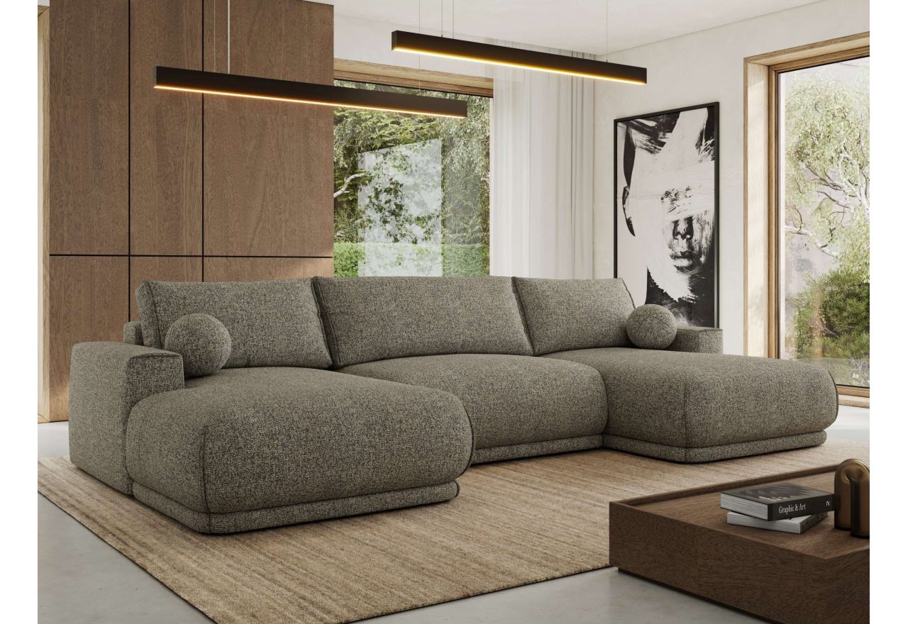 Narożnik RINA U - uniwersalny - szary, struktura