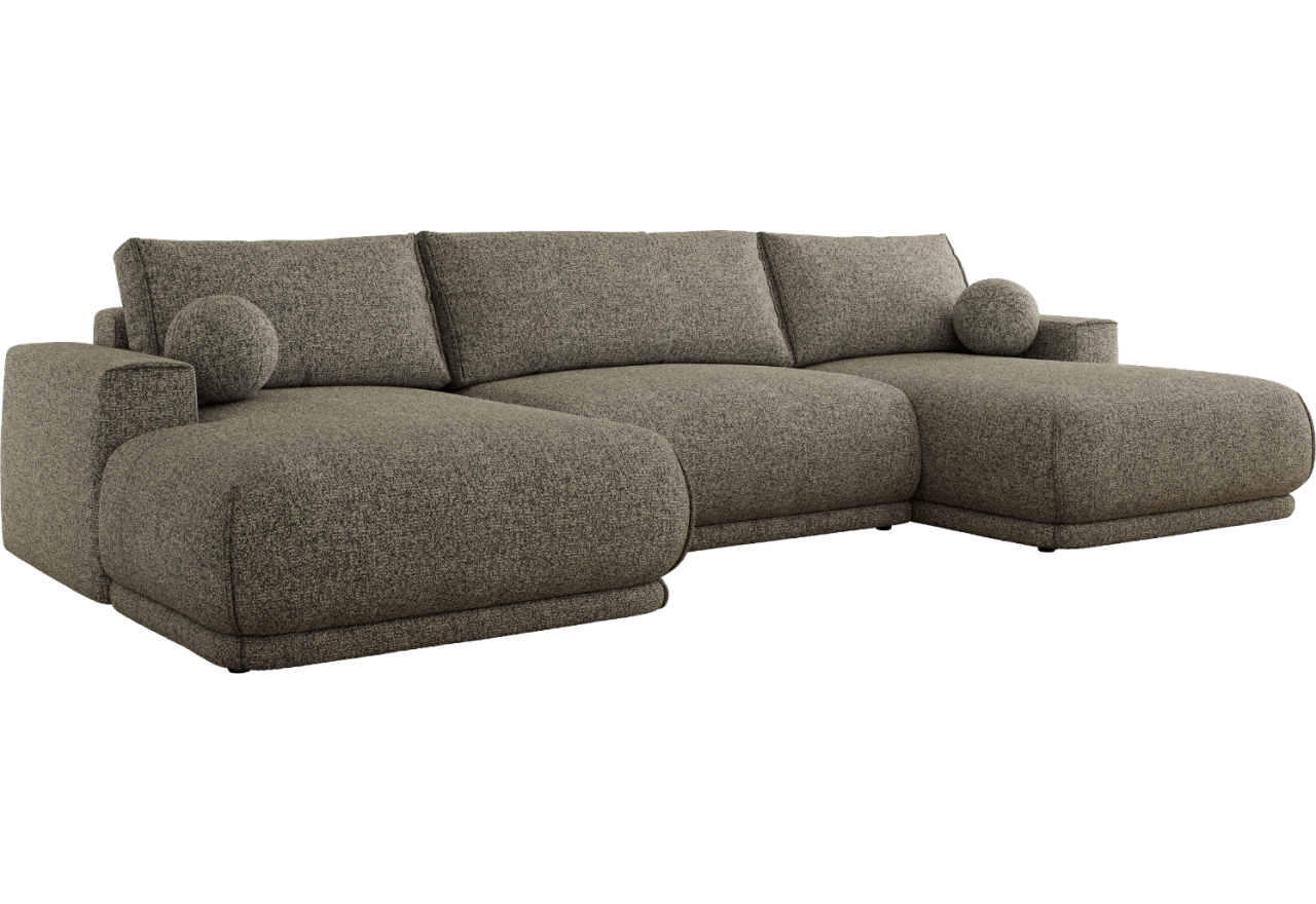 Narożnik RINA U - uniwersalny - szary, struktura