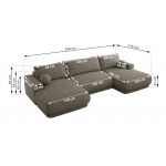 Narożnik RINA U - uniwersalny - szary, struktura