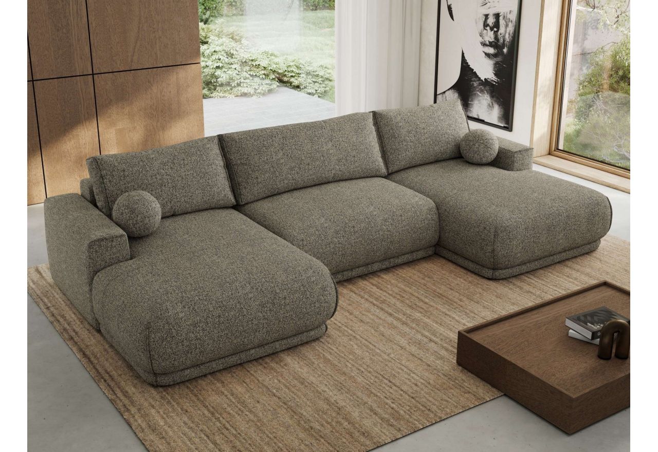 Narożnik RINA U - uniwersalny - szary, struktura