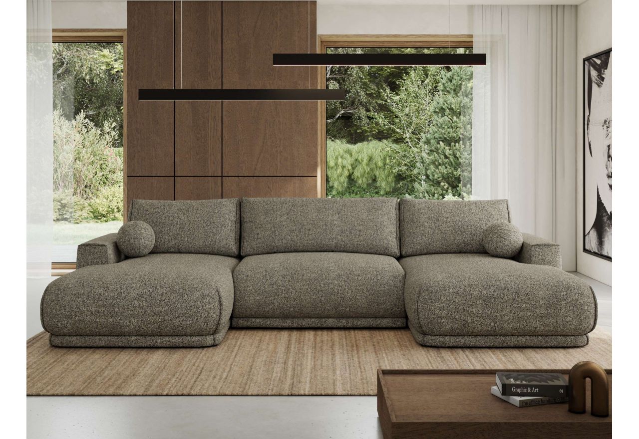 Narożnik RINA U - uniwersalny - szary, struktura