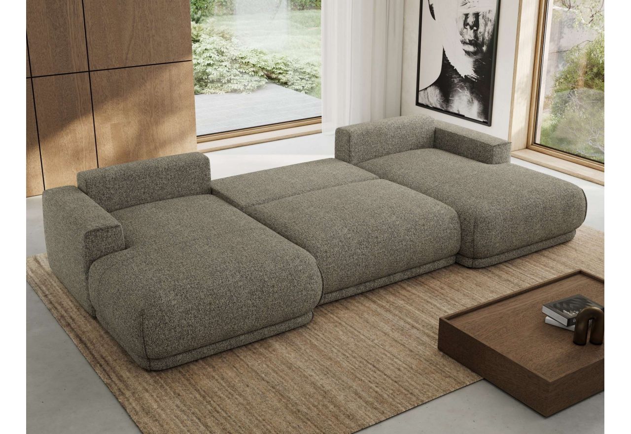 Narożnik RINA U - uniwersalny - szary, struktura