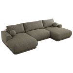 Narożnik RINA U - uniwersalny - szary, struktura