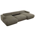 Narożnik RINA U - uniwersalny - szary, struktura