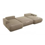 Narożnik RINA U - uniwersalny - ciemnobeżowy, struktura