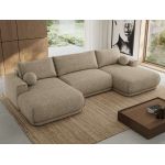 Narożnik RINA U - uniwersalny - ciemnobeżowy, struktura