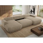 Narożnik RINA U - uniwersalny - ciemnobeżowy, struktura