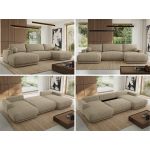 Narożnik RINA U - uniwersalny - ciemnobeżowy, struktura