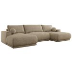 Narożnik RINA U - uniwersalny - ciemnobeżowy, struktura