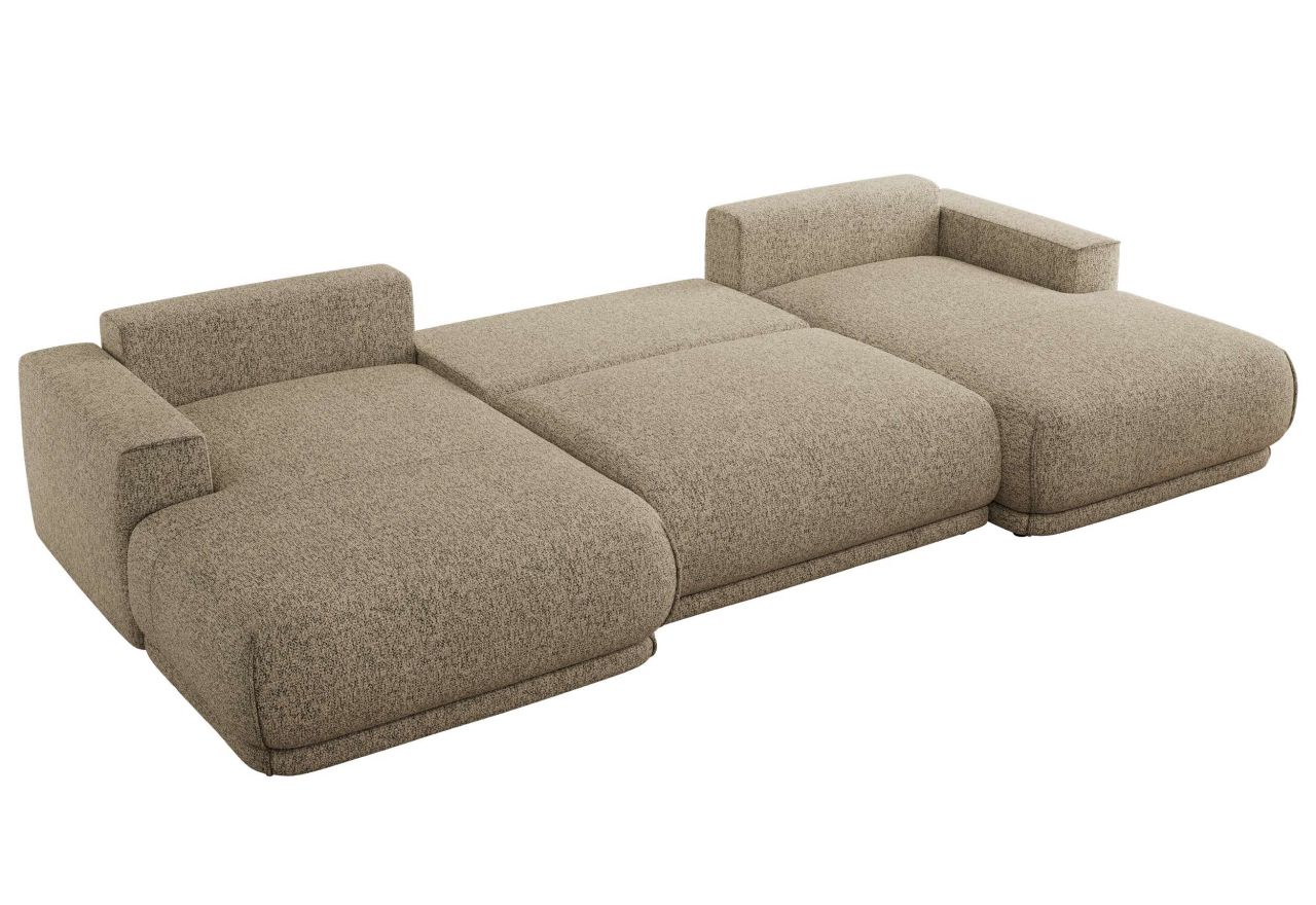 Narożnik RINA U - uniwersalny - ciemnobeżowy, struktura