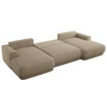 Narożnik RINA U - uniwersalny - ciemnobeżowy, struktura