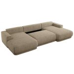 Narożnik RINA U - uniwersalny - ciemnobeżowy, struktura