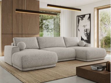 Narożnik RINA U - uniwersalny - jasnoszary, struktura