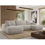 Narożnik RINA U - uniwersalny - jasnoszary, struktura