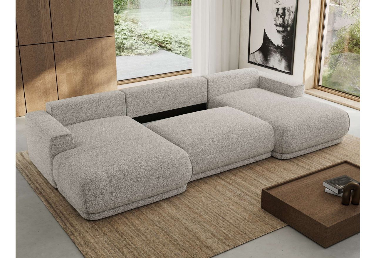 Narożnik RINA U - uniwersalny - jasnoszary, struktura