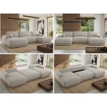 Narożnik RINA U - uniwersalny - jasnoszary, struktura