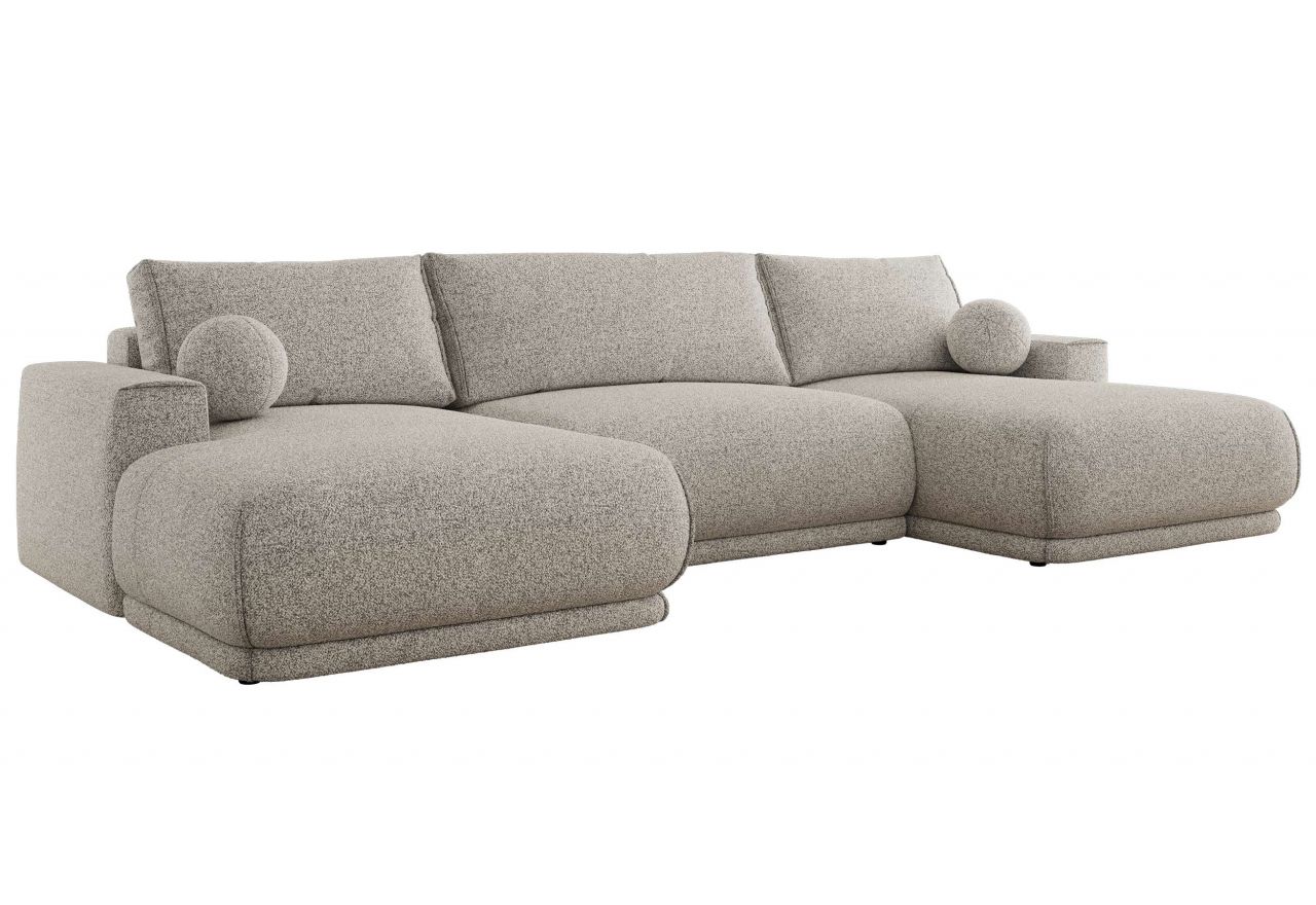 Narożnik RINA U - uniwersalny - jasnoszary, struktura