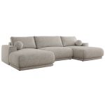 Narożnik RINA U - uniwersalny - jasnoszary, struktura