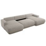 Narożnik RINA U - uniwersalny - jasnoszary, struktura