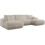 Narożnik RINA U - uniwersalny - beżowy, sztruks