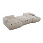 Narożnik RINA U - uniwersalny - beżowy, sztruks