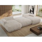 Narożnik RINA U - uniwersalny - beżowy, sztruks