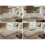 Narożnik RINA U - uniwersalny - beżowy, sztruks