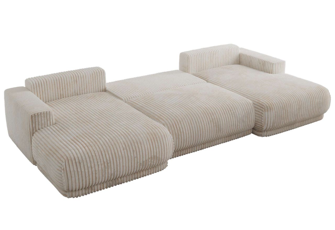 Narożnik RINA U - uniwersalny - beżowy, sztruks