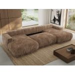 Narożnik RINA U - uniwersalny - brązowy, sztruks