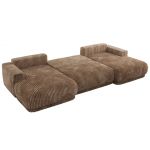 Narożnik RINA U - uniwersalny - brązowy, sztruks