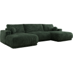 Narożnik RINA U - uniwersalny - ciemnozielony, sztruks