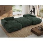 Narożnik RINA U - uniwersalny - ciemnozielony, sztruks