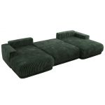 Narożnik RINA U - uniwersalny - ciemnozielony, sztruks