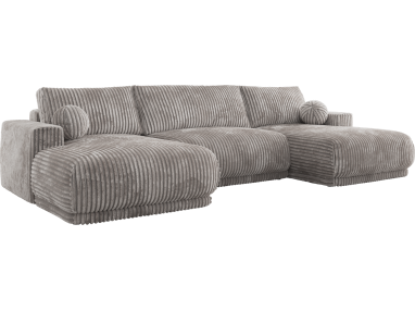 Narożnik RINA U - uniwersalny - jasnoszary, sztruks