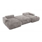 Narożnik RINA U - uniwersalny - jasnoszary, sztruks