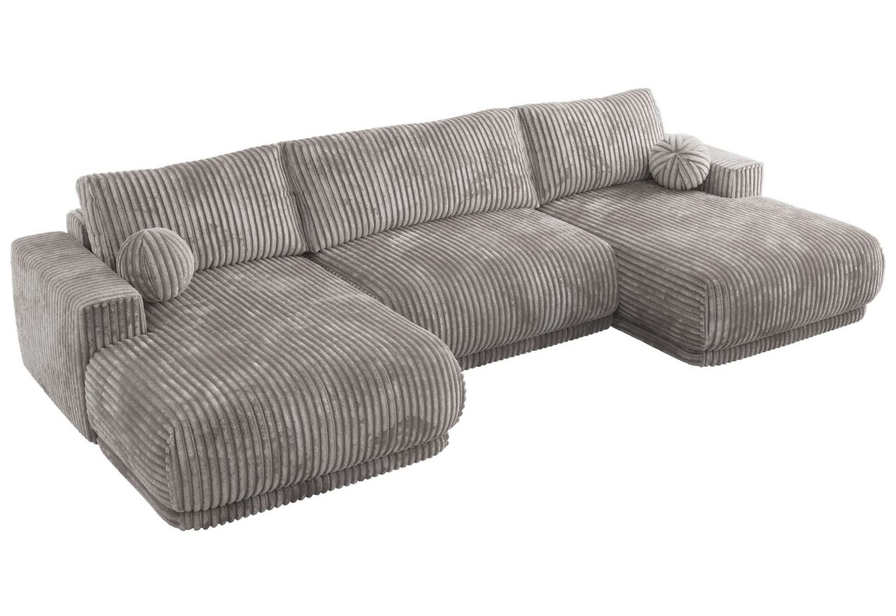 Narożnik RINA U - uniwersalny - jasnoszary, sztruks