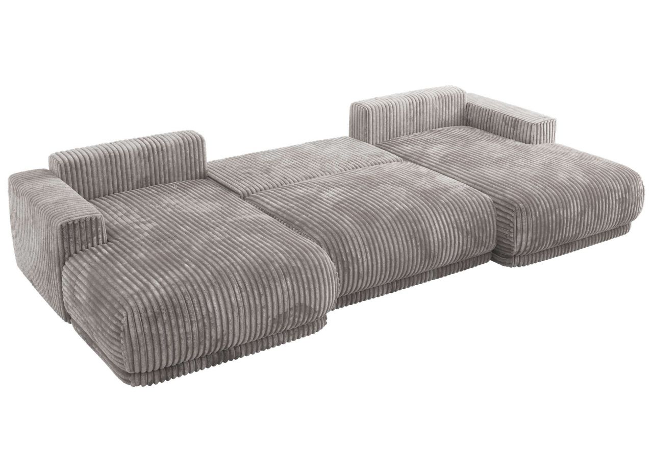 Narożnik RINA U - uniwersalny - jasnoszary, sztruks