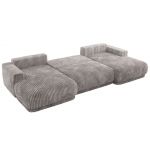 Narożnik RINA U - uniwersalny - jasnoszary, sztruks