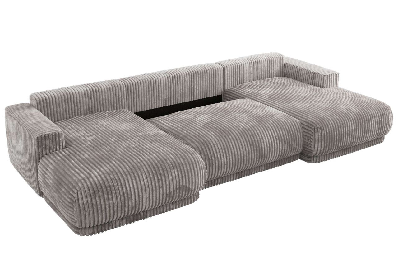 Narożnik RINA U - uniwersalny - jasnoszary, sztruks