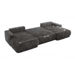 Narożnik RINA U - uniwersalny - szary, sztruks