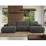 Narożnik RINA U - uniwersalny - szary, sztruks