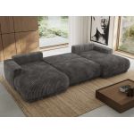 Narożnik RINA U - uniwersalny - szary, sztruks