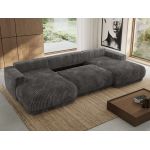 Narożnik RINA U - uniwersalny - szary, sztruks