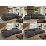 Narożnik RINA U - uniwersalny - szary, sztruks