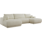 Narożnik RINA U - uniwersalny - kremowy, szenil gładki