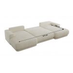 Narożnik RINA U - uniwersalny - kremowy, szenil gładki